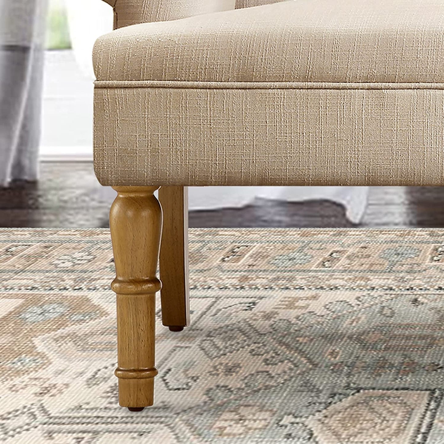 Warm Beige Loveseat Sofa Furniture Settee-4
