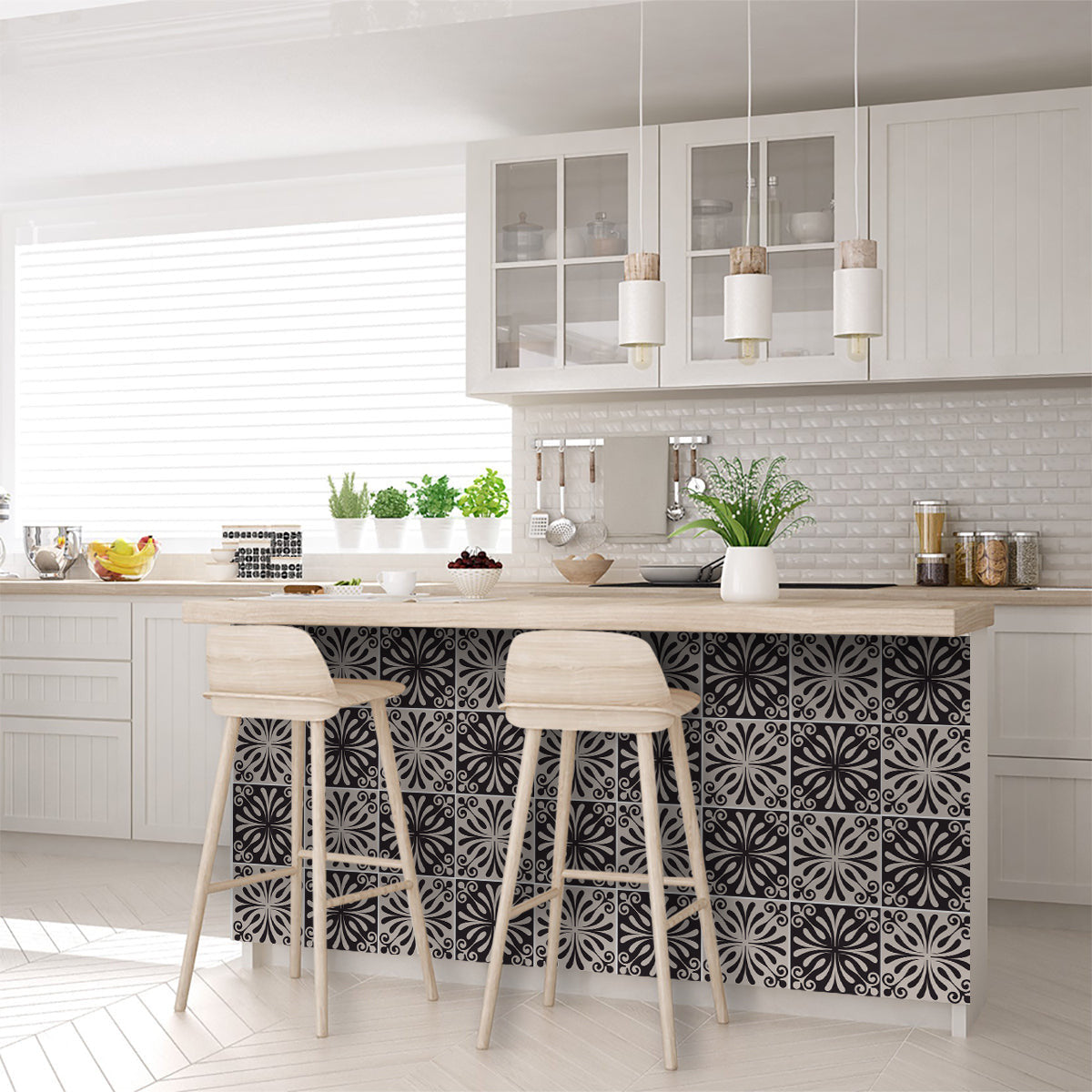 4" X 4" Cinnamon Swirl Peel And Stick Removable Tiles-6