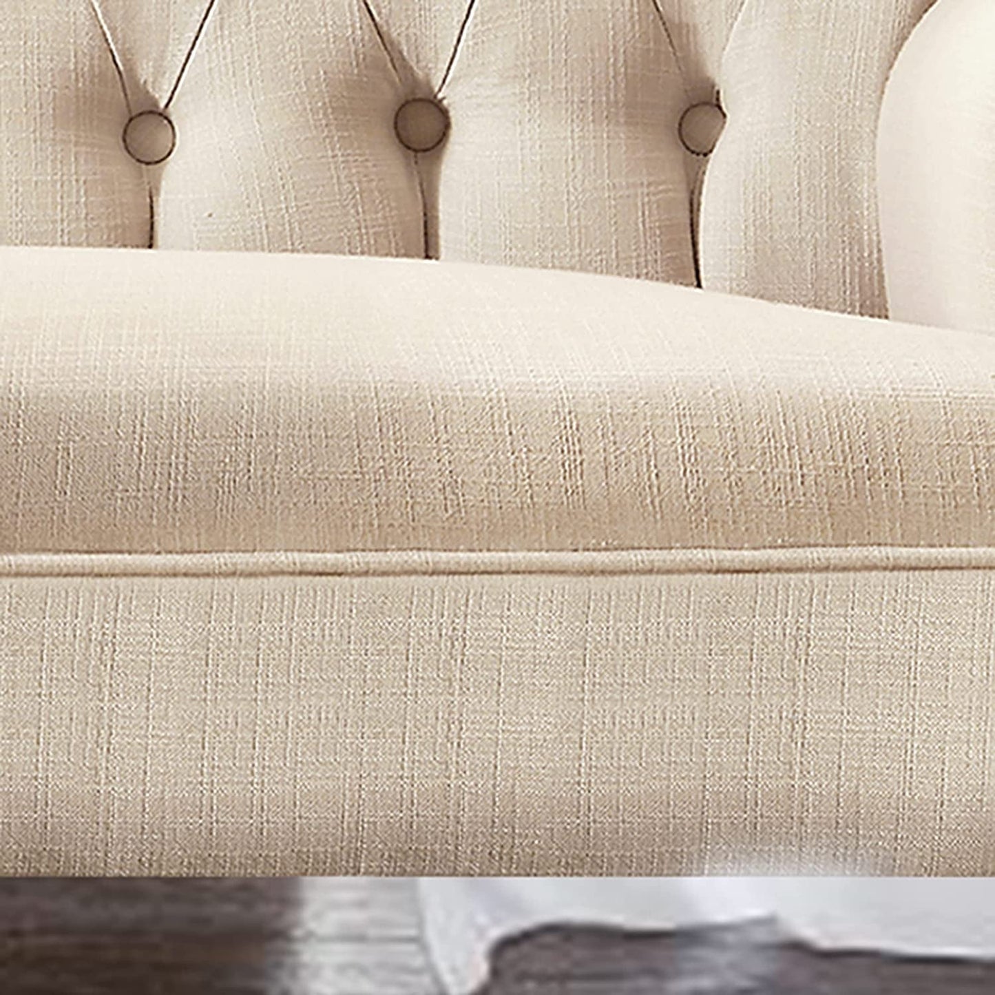 Warm Beige Loveseat Sofa Furniture Settee-3