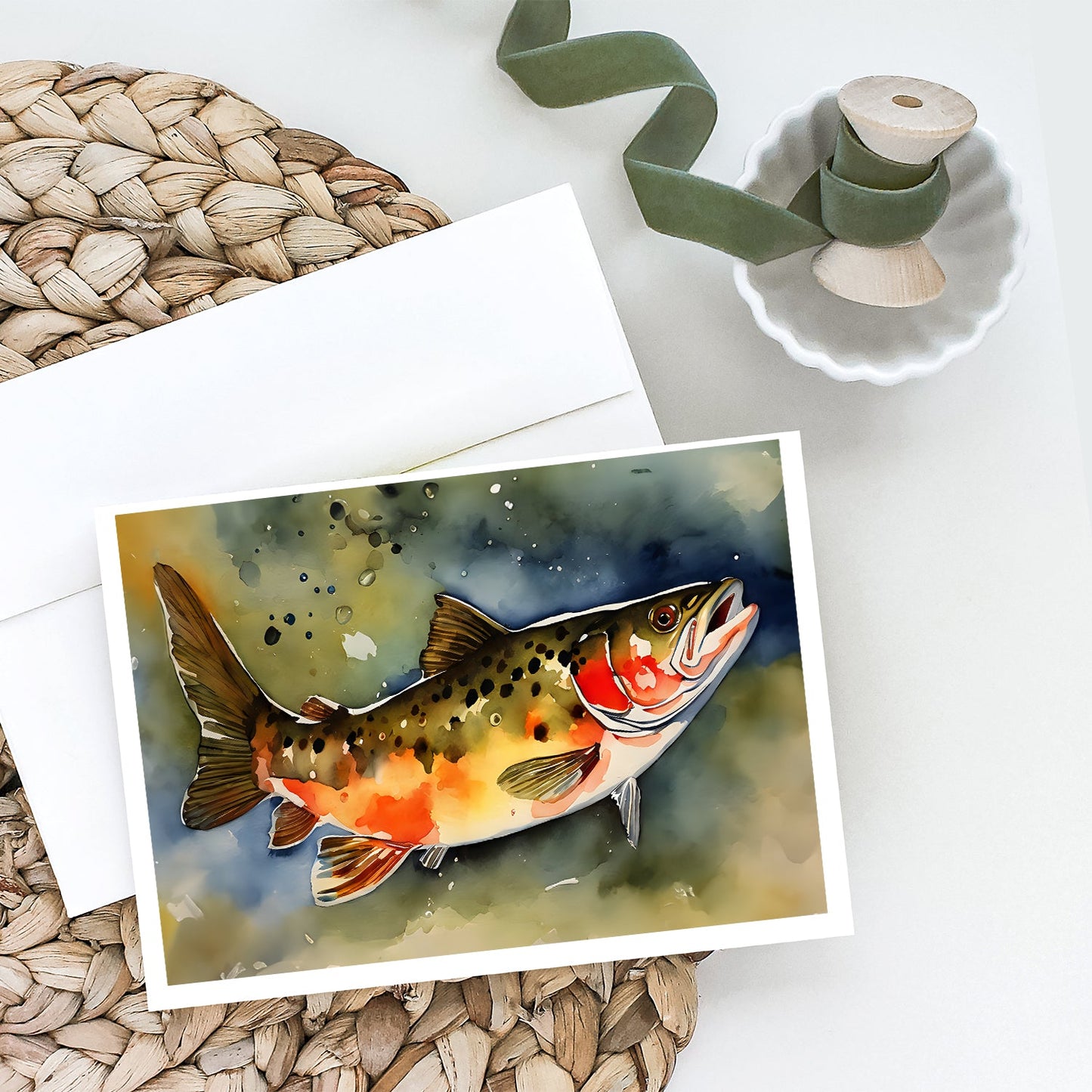 Brook Trout Greeting Cards Pack of 8-1