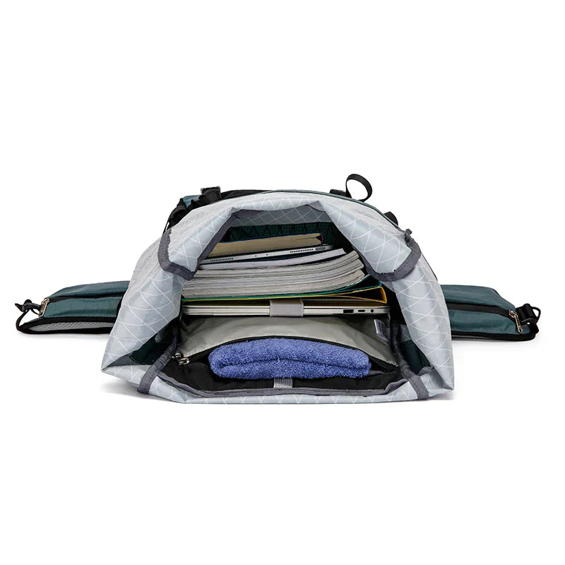 40L Waterproof Hiking And Camping Backpack Gray Blue-4