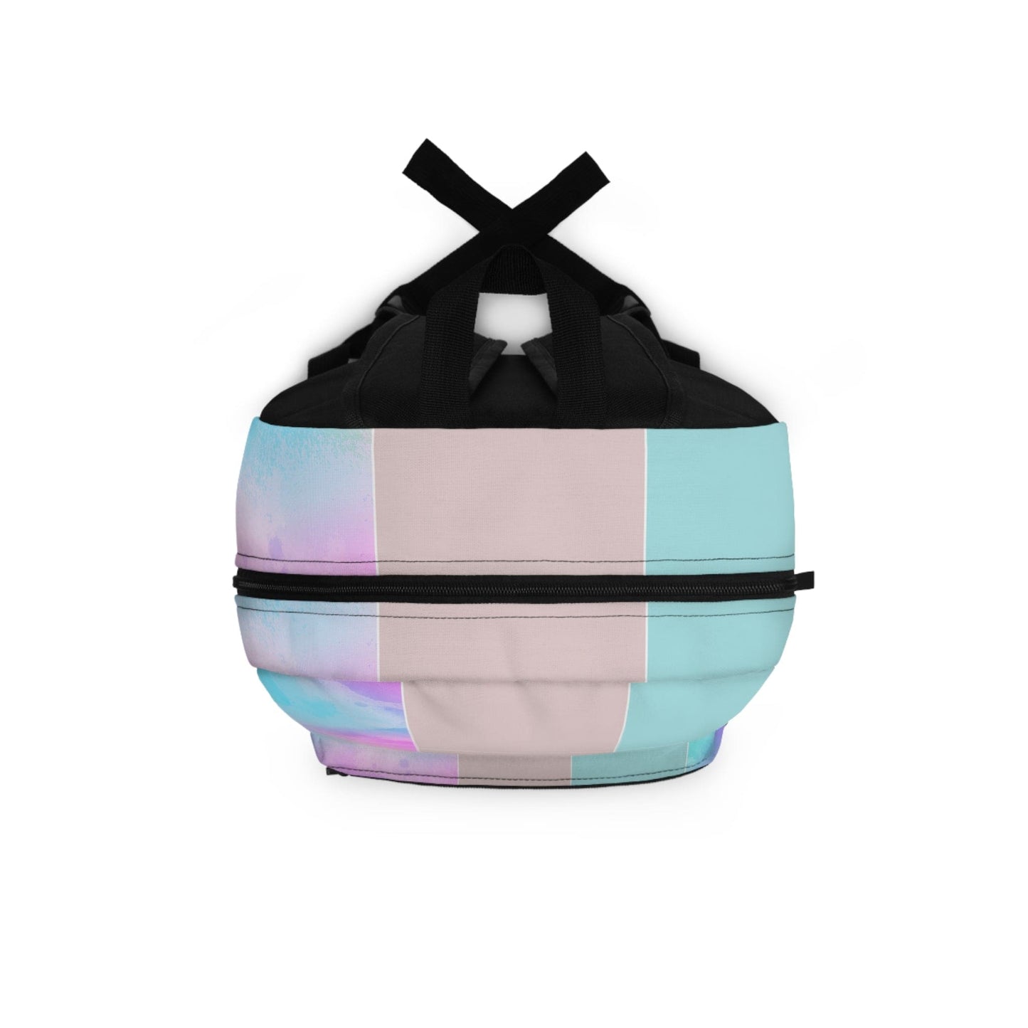 Backpack - Large Water-resistant Bag - Pastel Colorblock Watercolor Illustration-3
