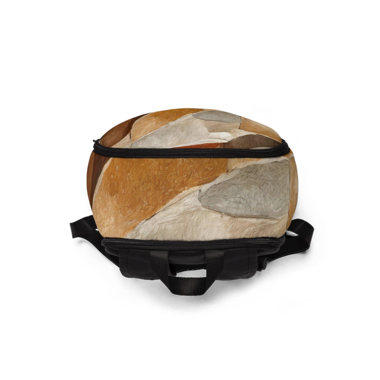 Fashion Backpack Waterproof Abstract Stone Print-3