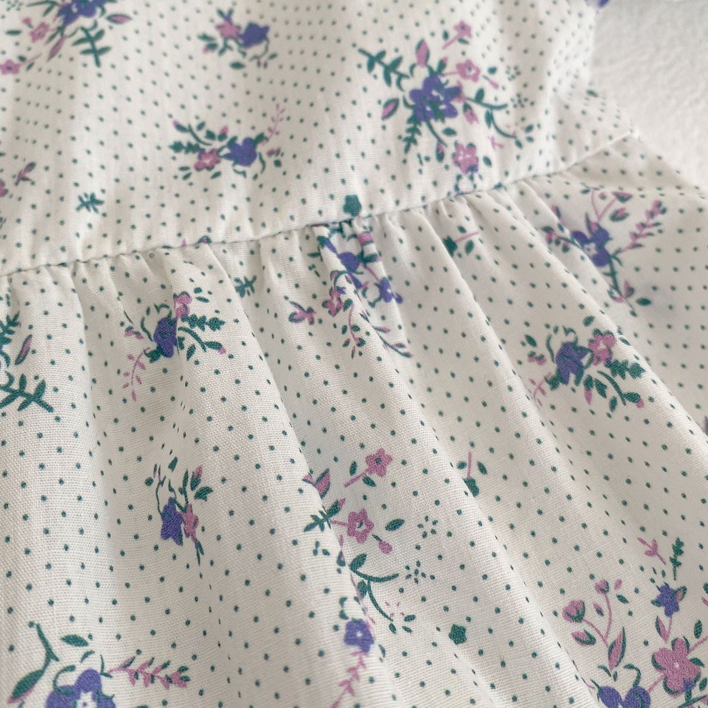 Baby Girl Flower Pattern Doll Neck Triangle Summer Onesies-3