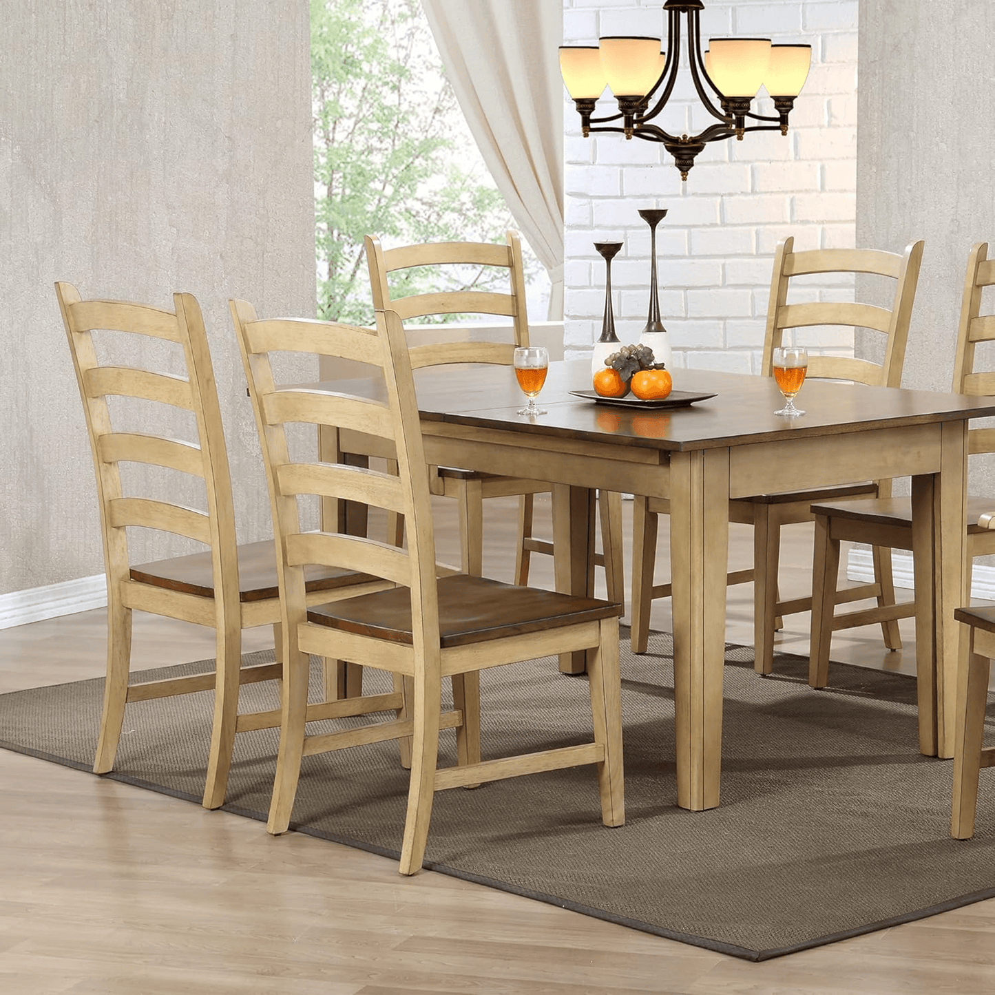 Brook Ladder Back Dining Chair Set Of 2 By Sunset Trading-3