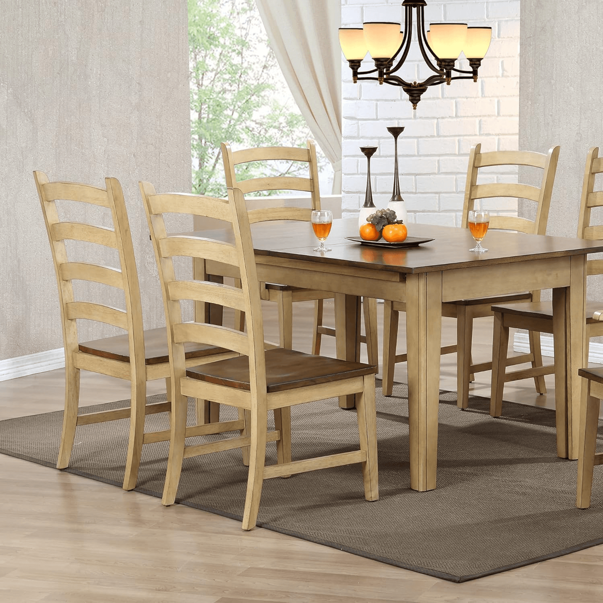 Brook Ladder Back Dining Chair Set Of 2 By Sunset Trading-3