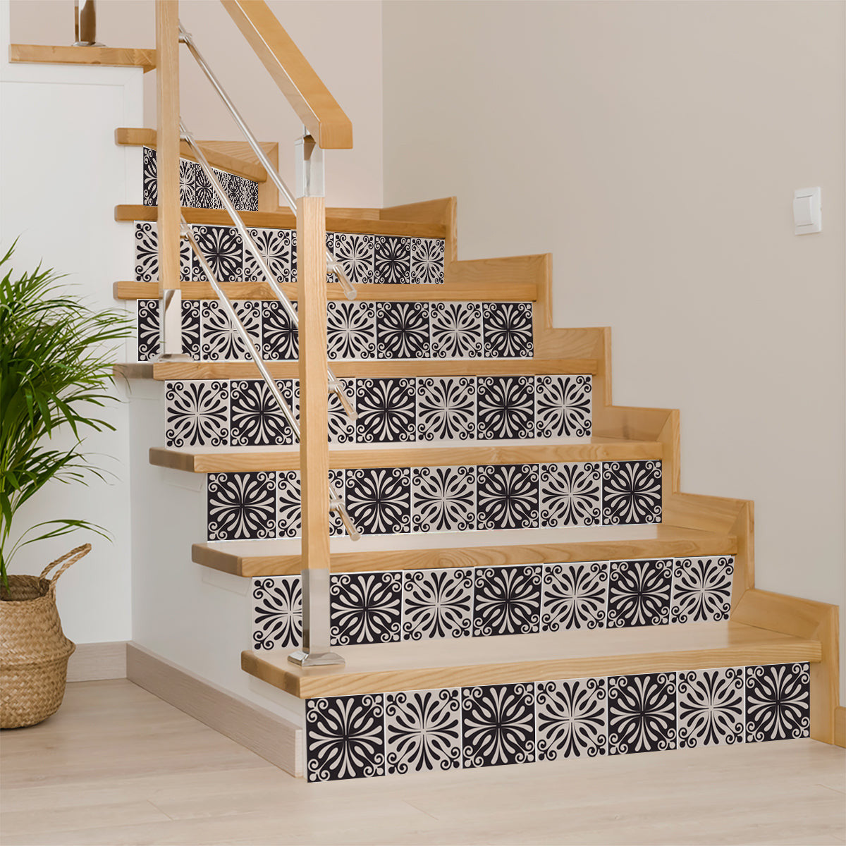 4" X 4" Cinnamon Swirl Peel And Stick Removable Tiles-2