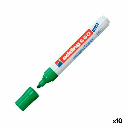 Whiteboard marker Edding 661 Whiteboard Green (10 Pieces) (10 Units)-0