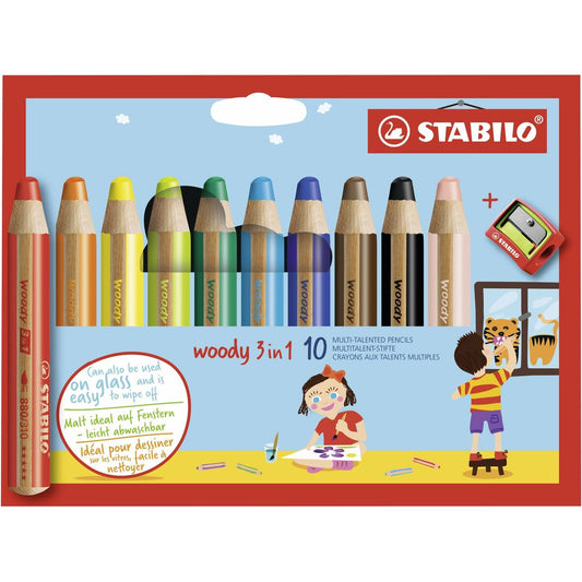 Colouring pencils Stabilo Woody 3-in-1 Multicolour-0