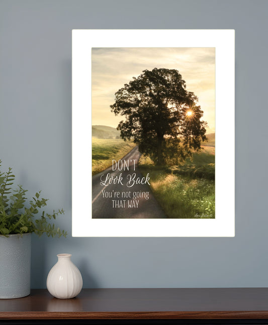 Dont Look Back 2 White Framed Print Wall Art-0