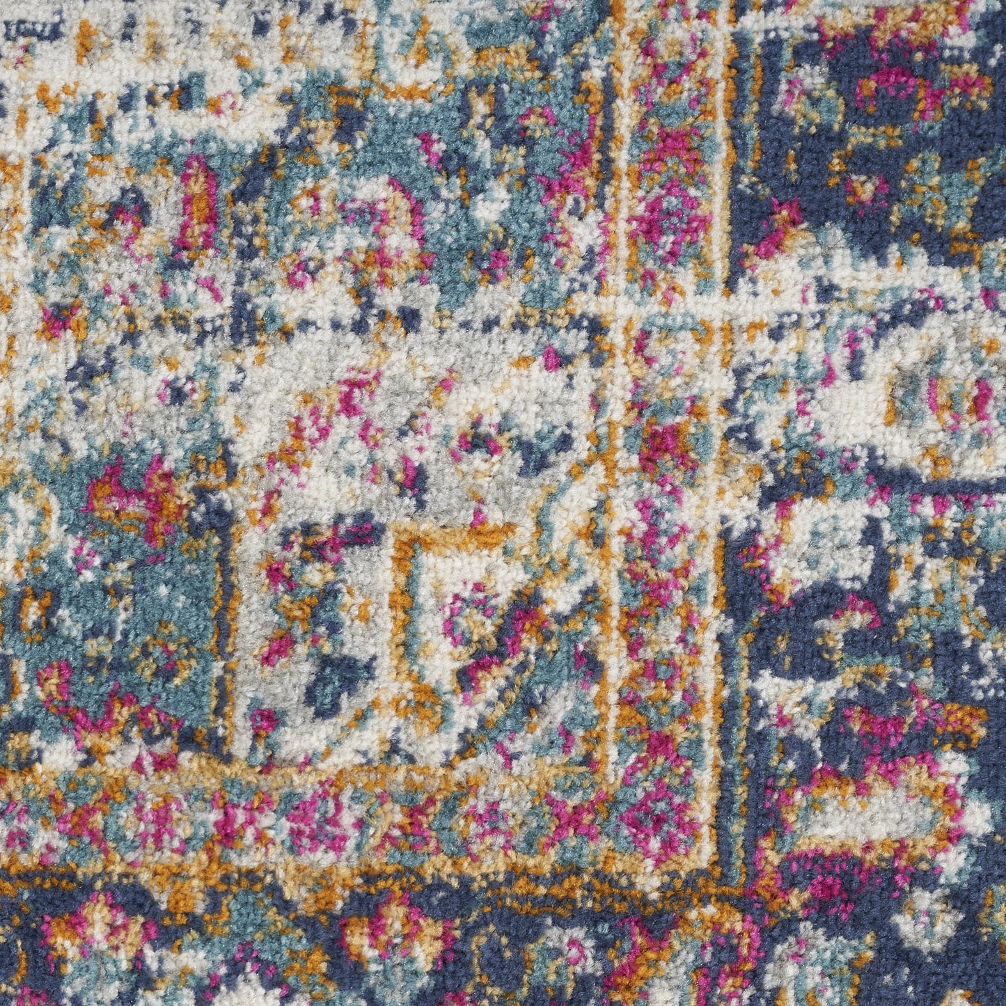 4' X 6' Charcoal and Ivory Abstract Shag Area Rug-2