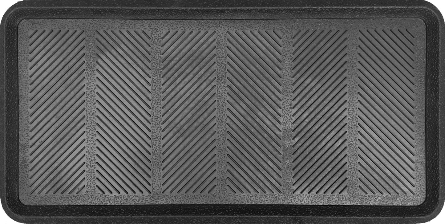 16" X 32" Black Rubber Outdoor Boot Tray-3