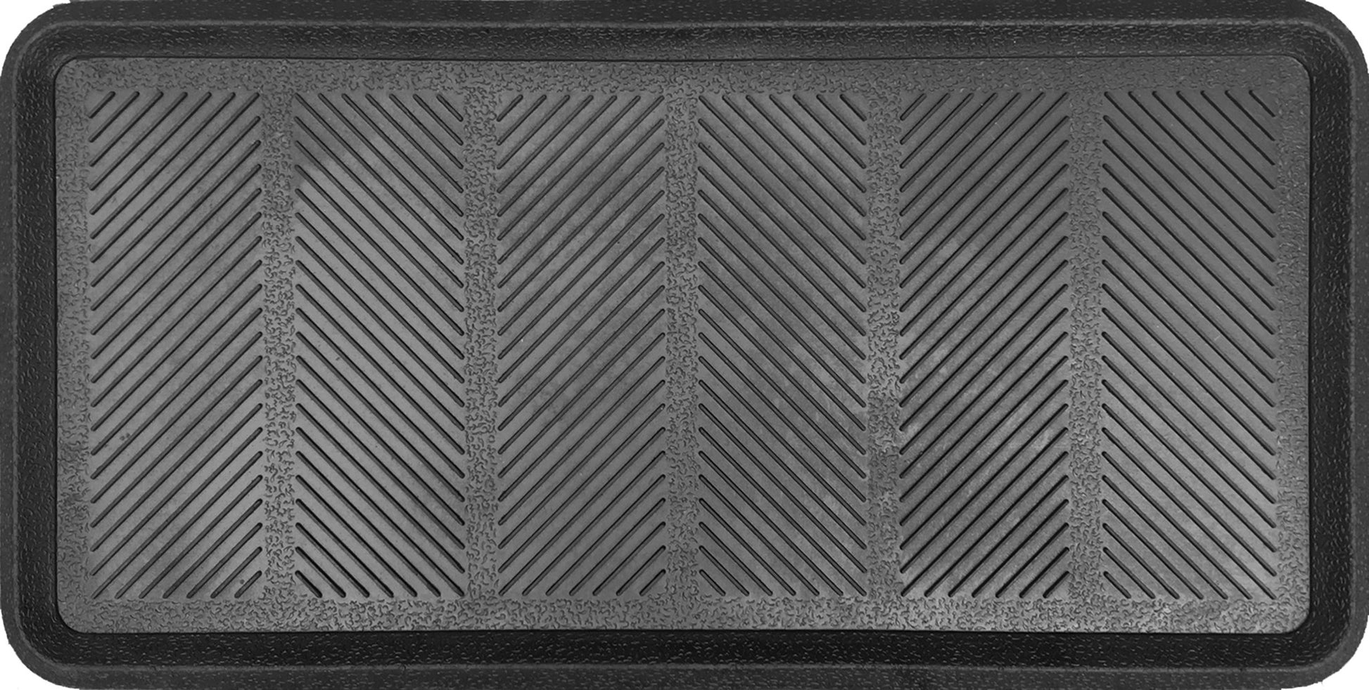 16" X 32" Black Rubber Outdoor Boot Tray-3
