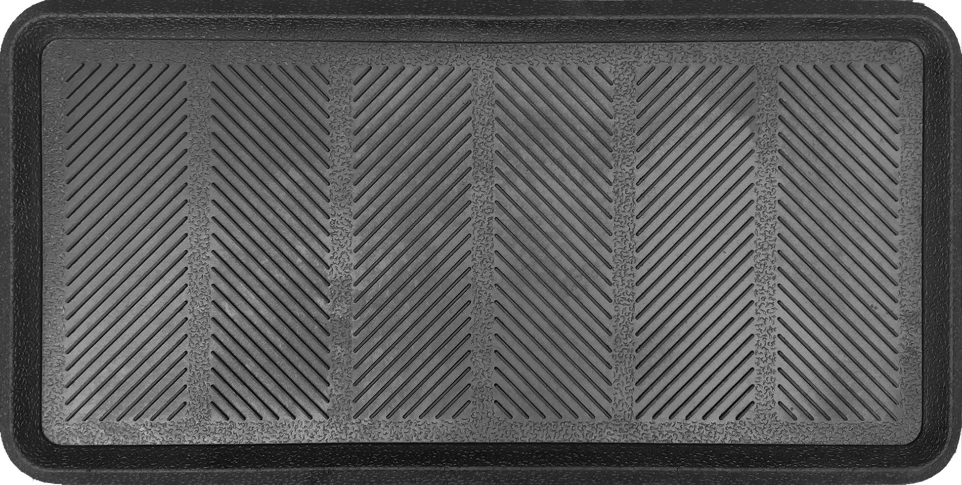 16" X 32" Black Rubber Outdoor Boot Tray-4