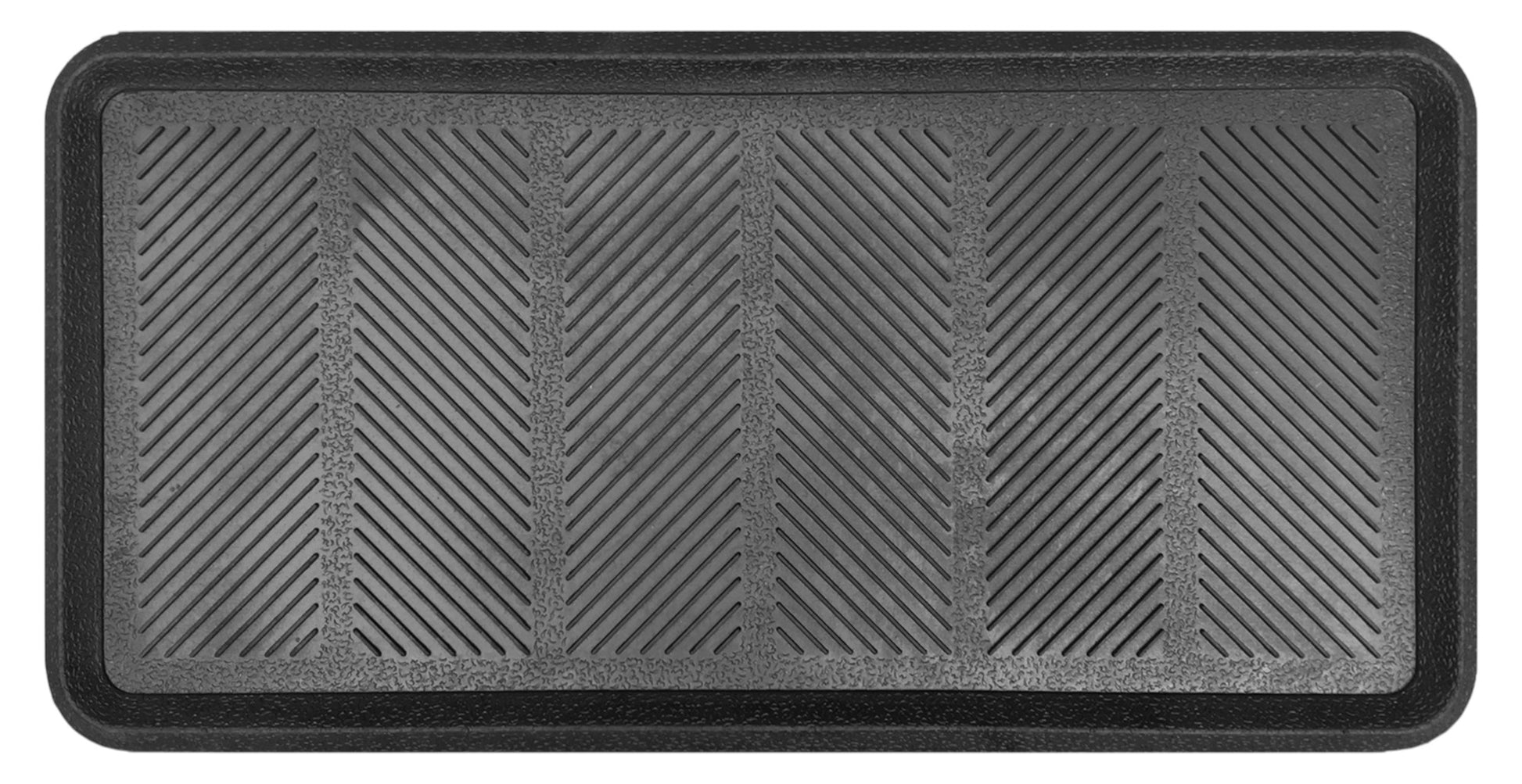 16" X 32" Black Rubber Outdoor Boot Tray-1