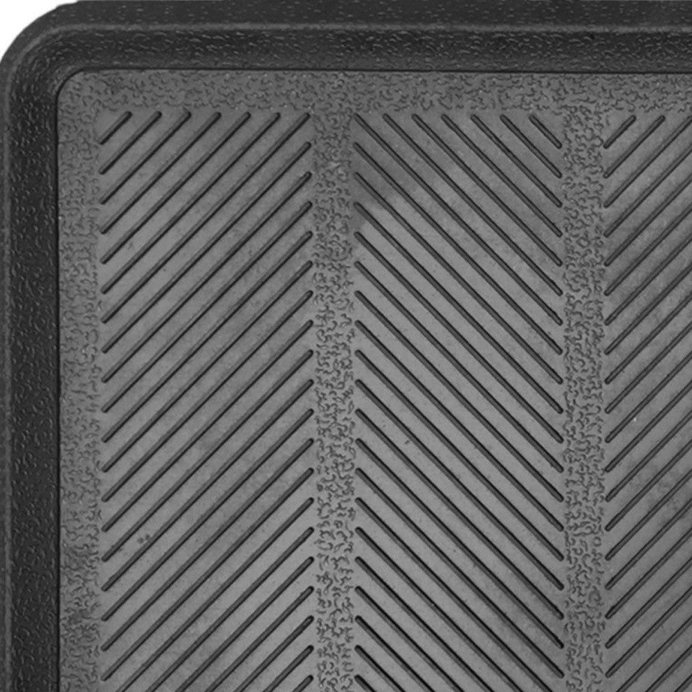 16" X 32" Black Rubber Outdoor Boot Tray-5