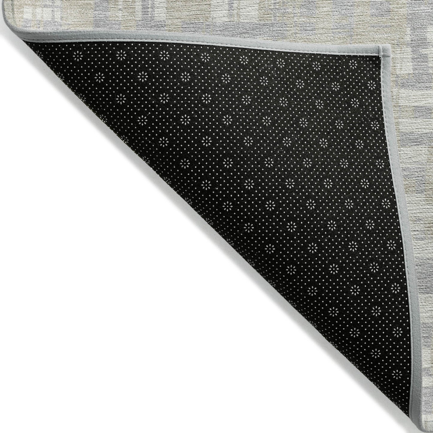 5' X 8' Beige And Gray Abstract Washable Indoor Outdoor Area Rug-2