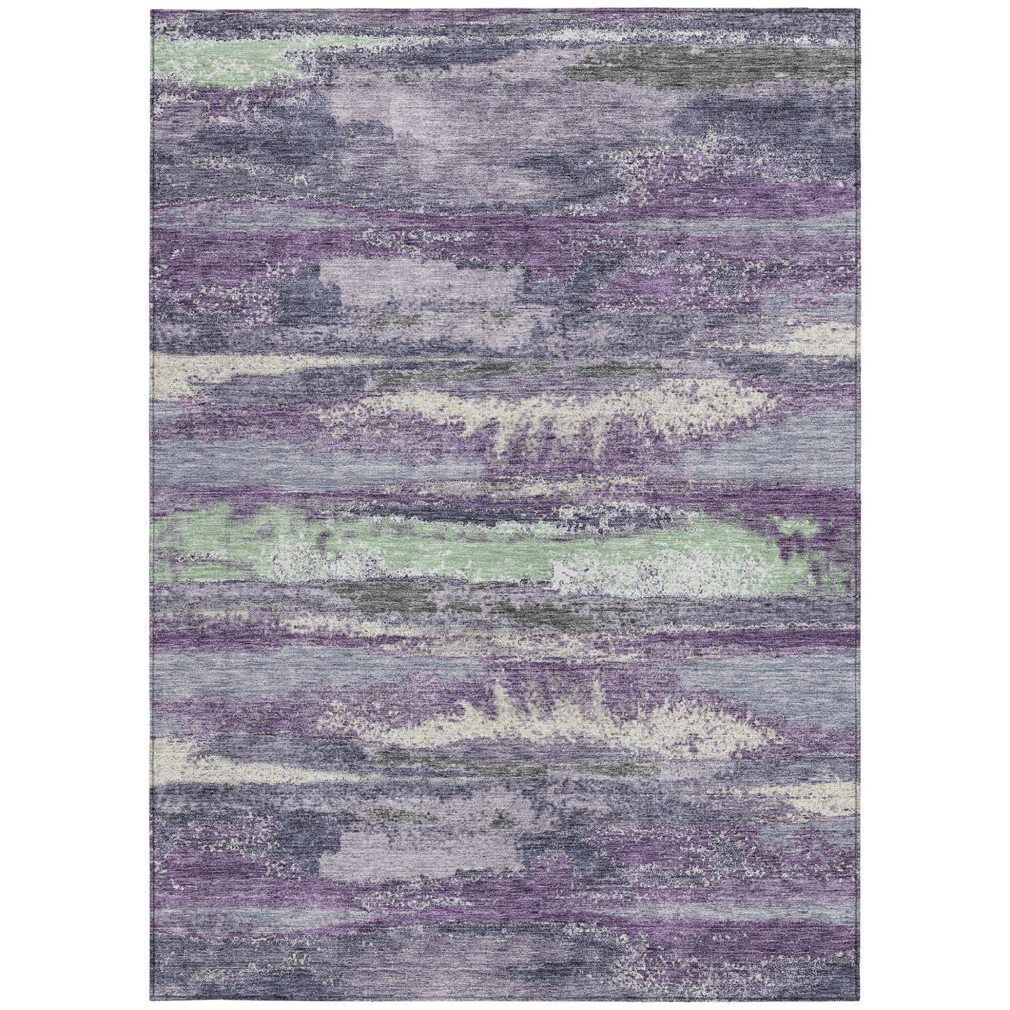 3' X 5' Purple And Lavender Abstract Washable Indoor Outdoor Area Rug-5