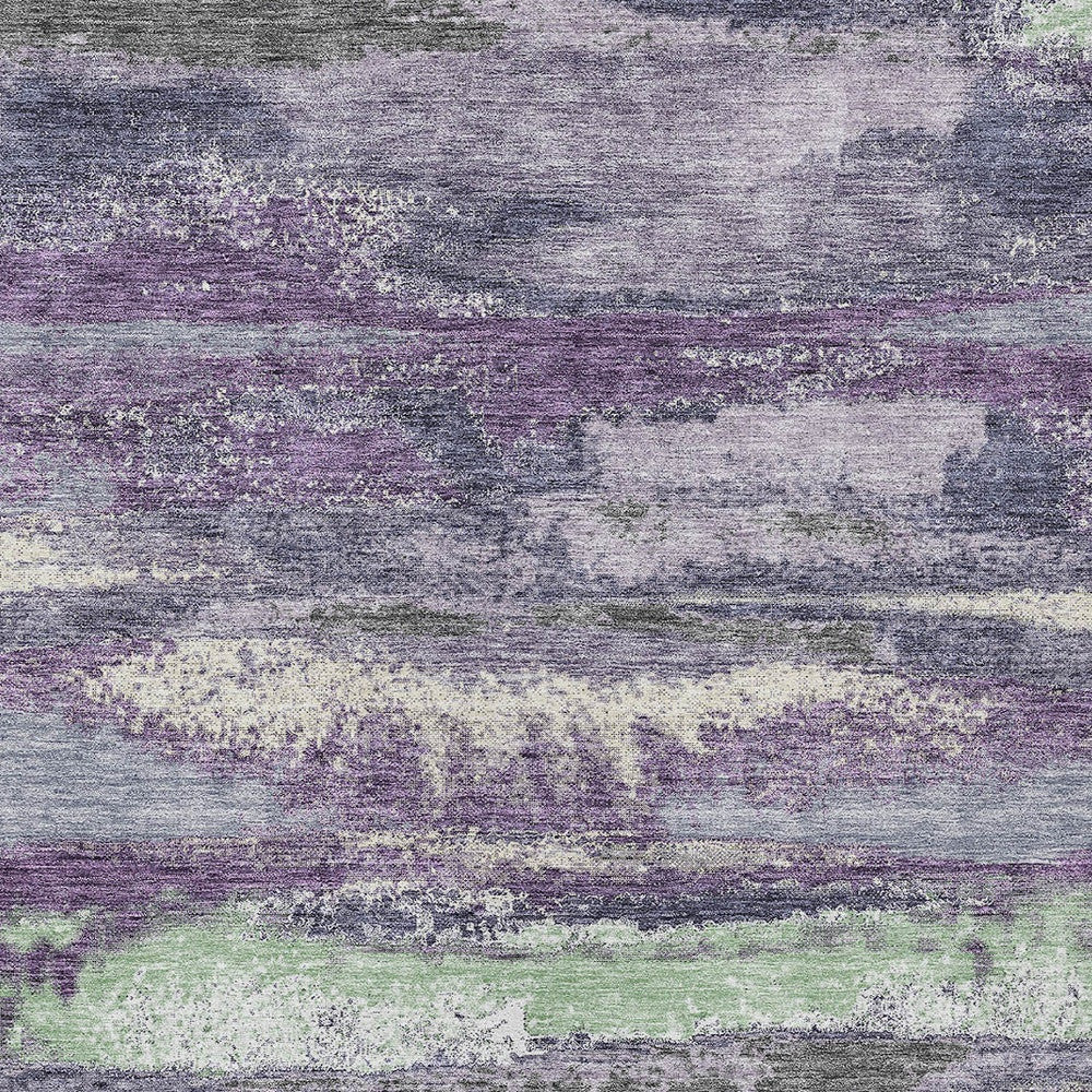 3' X 5' Purple And Lavender Abstract Washable Indoor Outdoor Area Rug-4