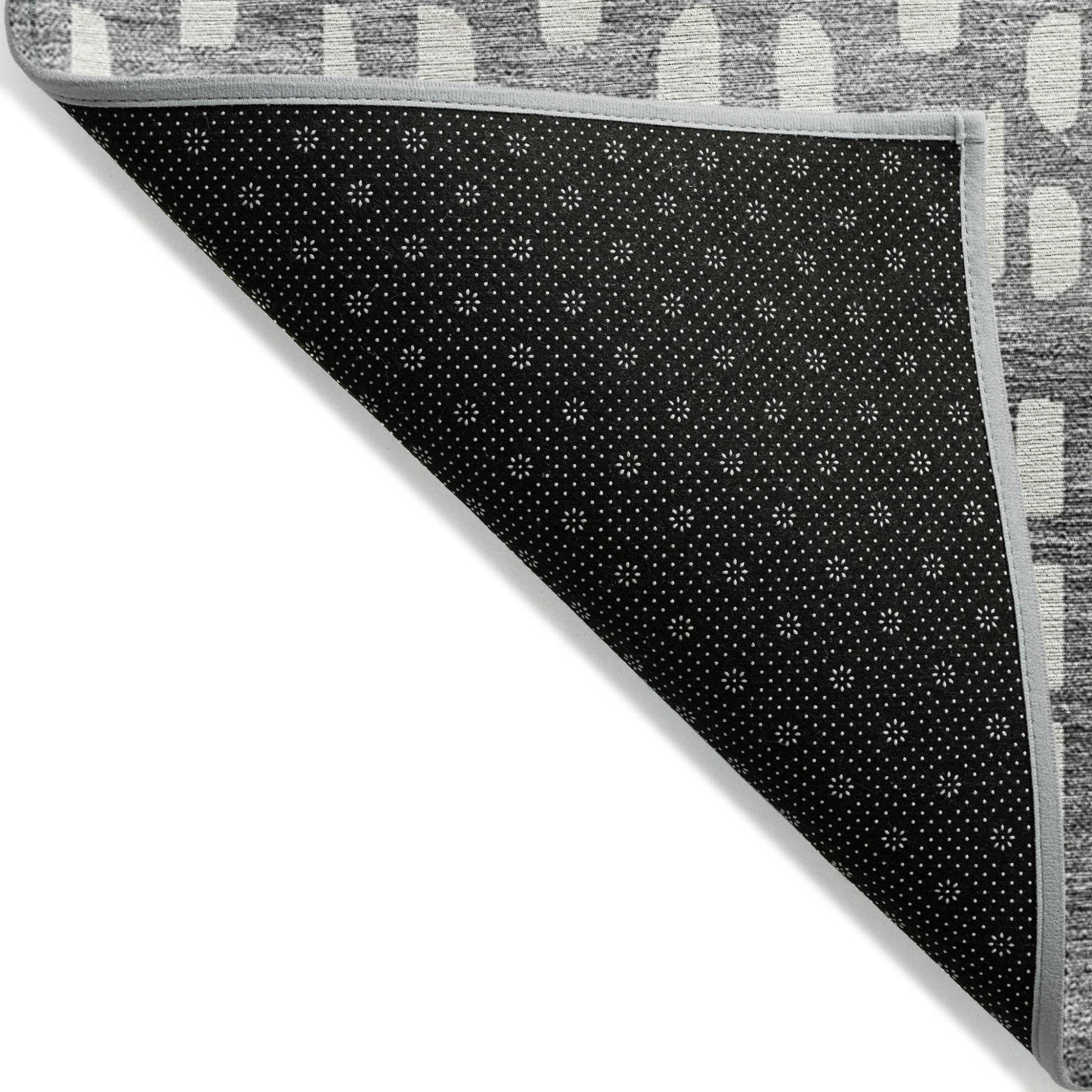 5' X 8' Gray Silver And Charcoal Geometric Washable Indoor Outdoor Area Rug-3