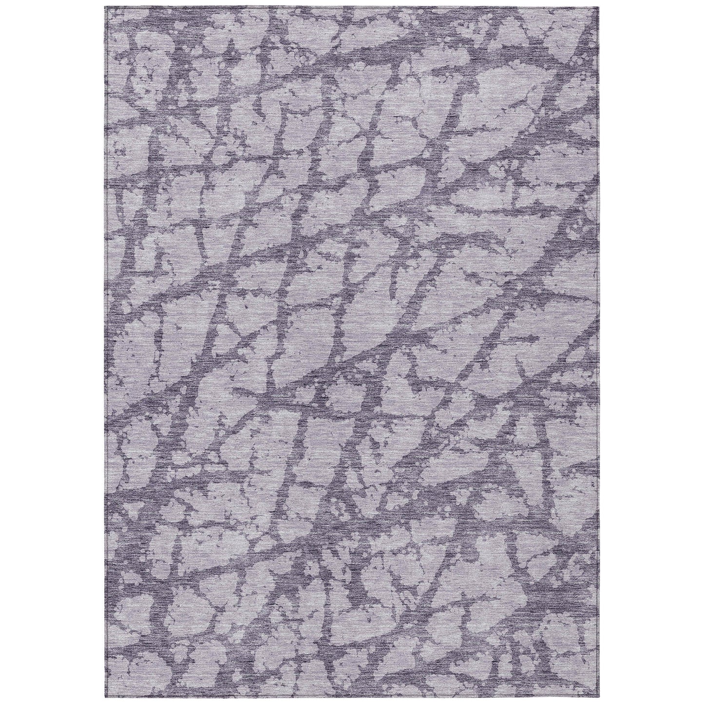 5' X 8' Lavender And Purple Abstract Washable Indoor Outdoor Area Rug-1