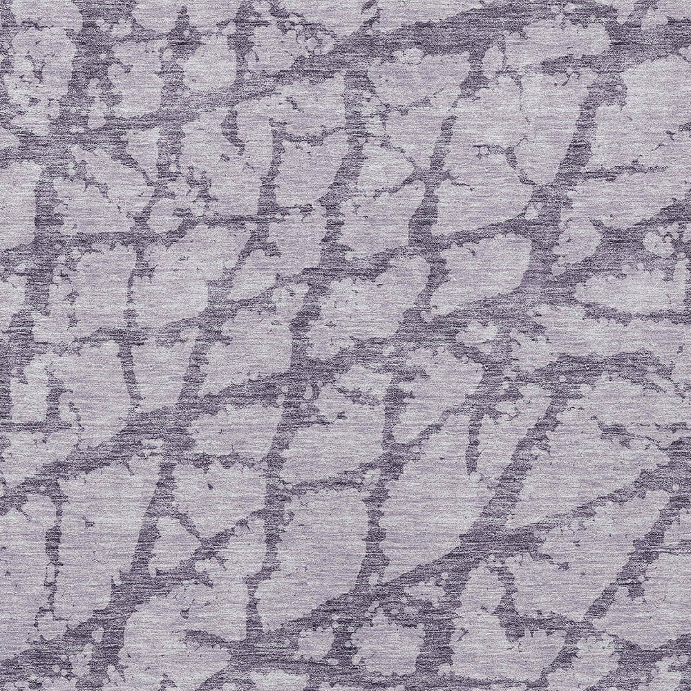 5' X 8' Lavender And Purple Abstract Washable Indoor Outdoor Area Rug-5