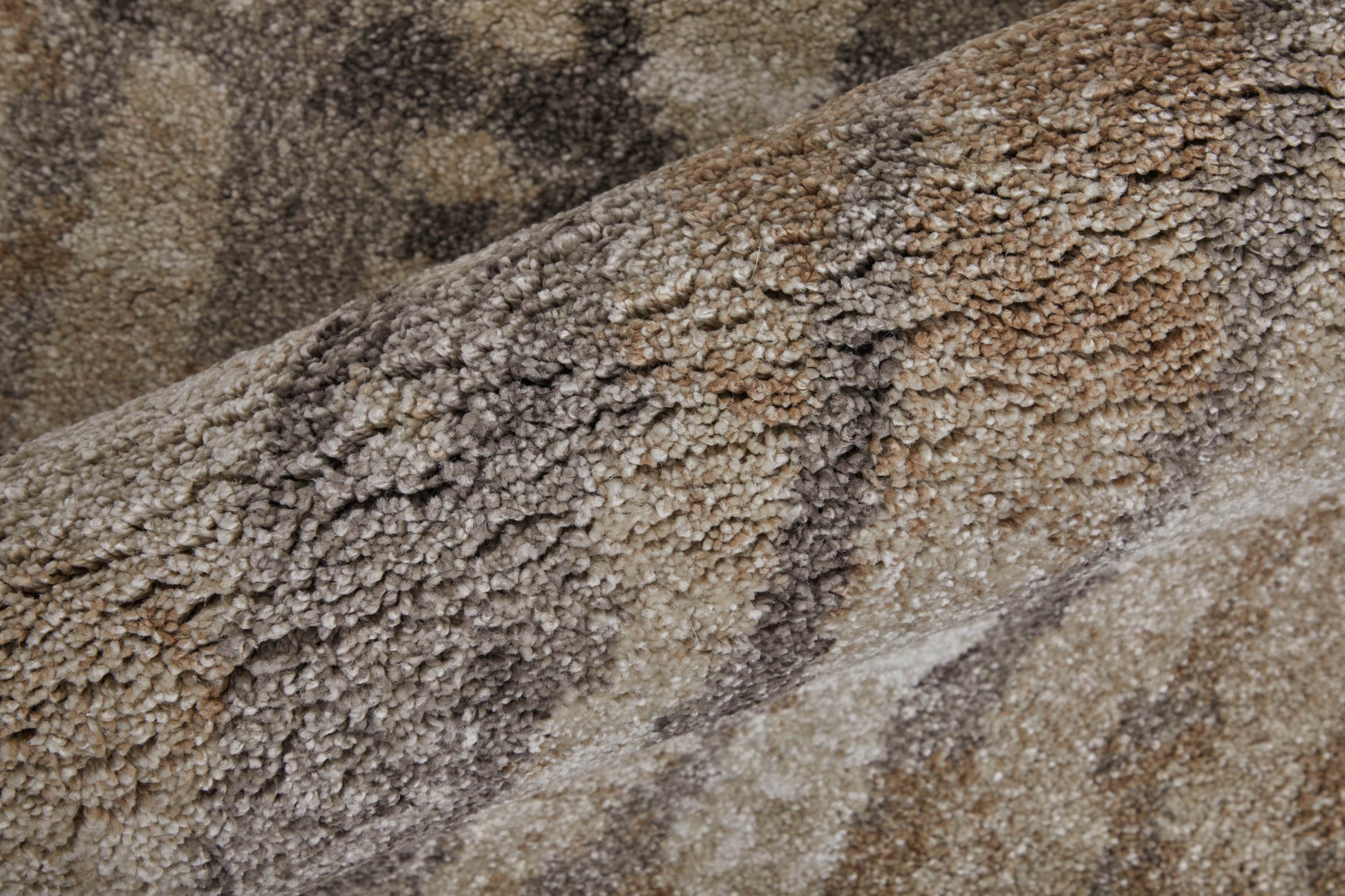 10' X 13' Brown Tan And Ivory Abstract Distressed Area Rug-8