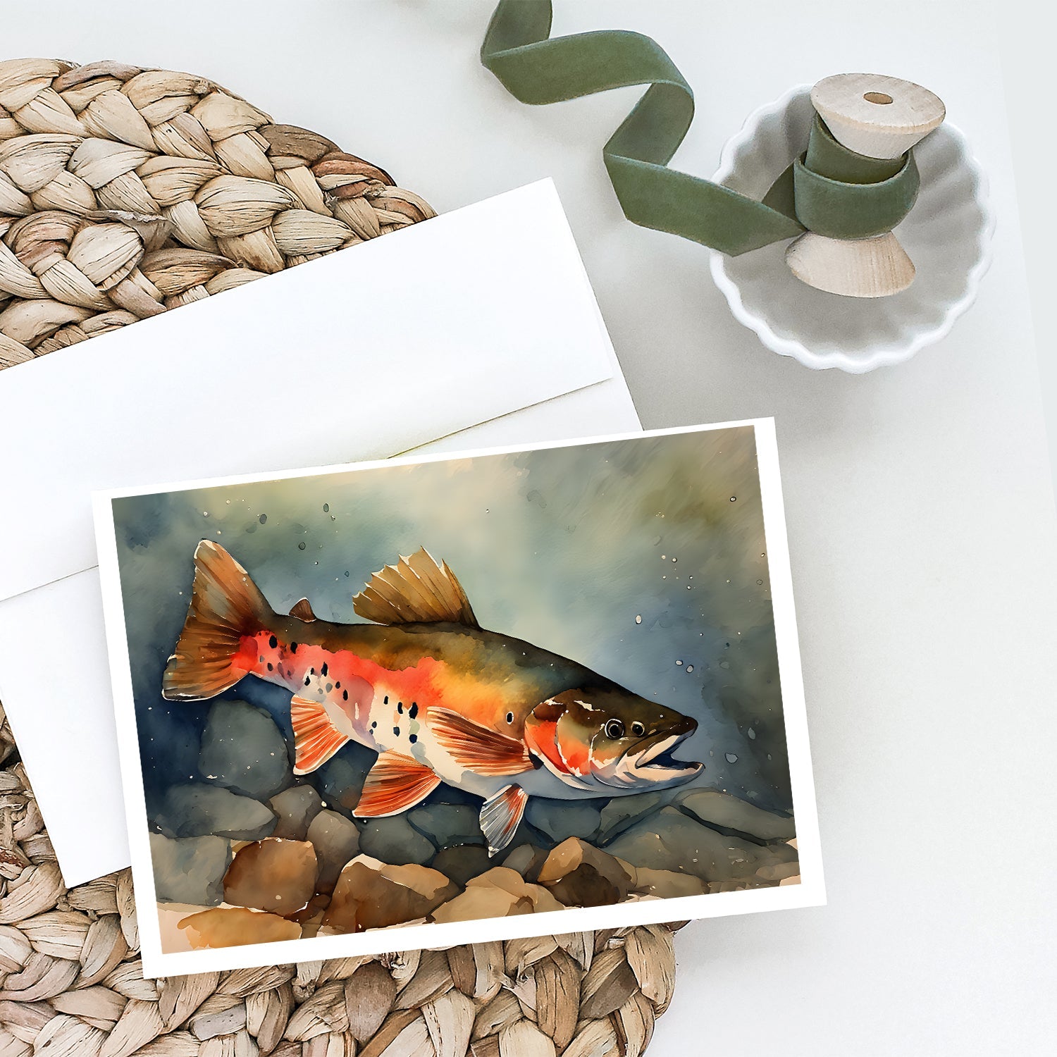 Brook Trout Greeting Cards Pack of 8-1