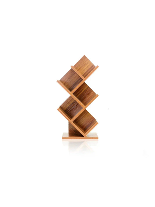 Walnut Wooden Book Storage Rack-0