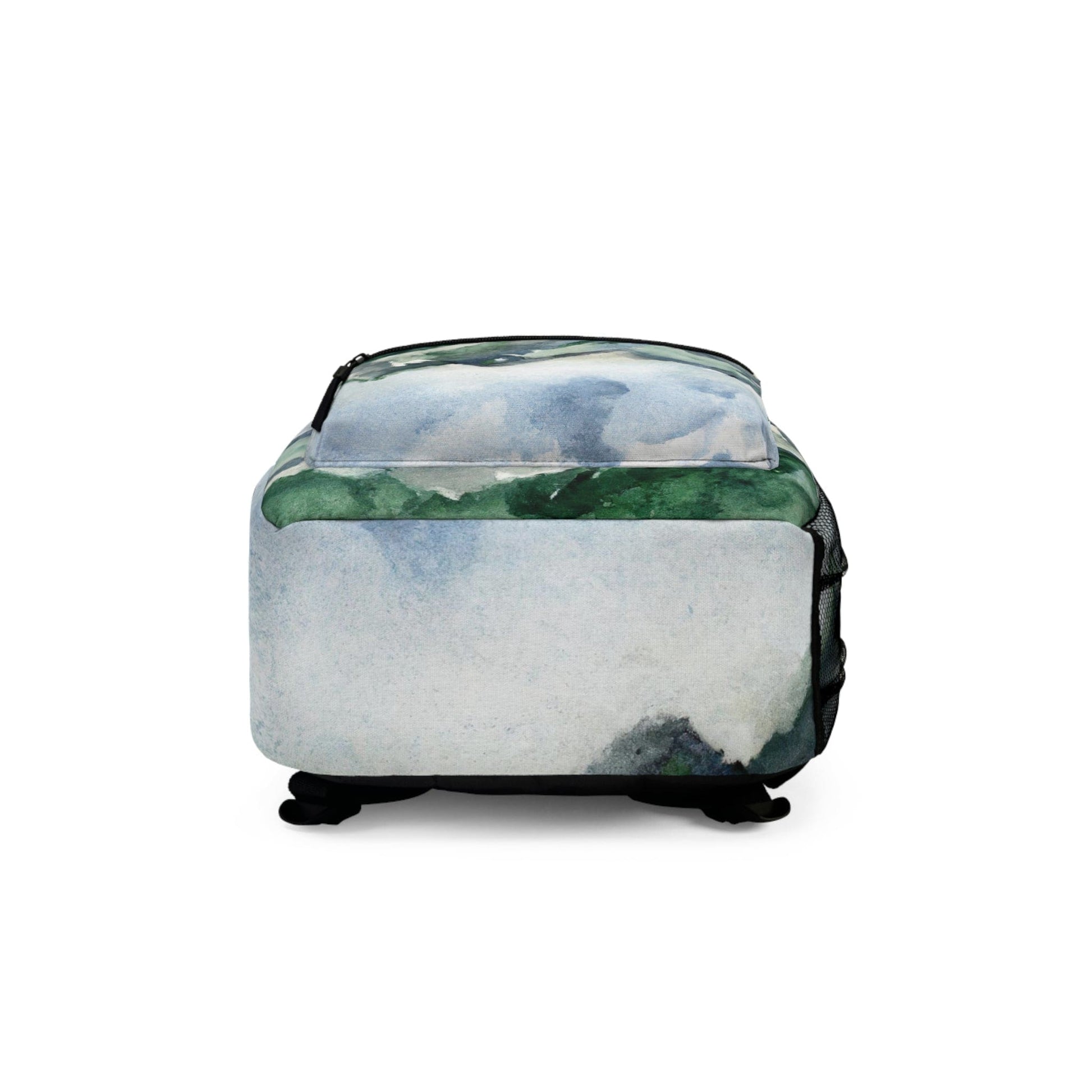 Backpack - Water-resistant Bag - Green Mountainside Nature Landscape Blue Sky Print-4