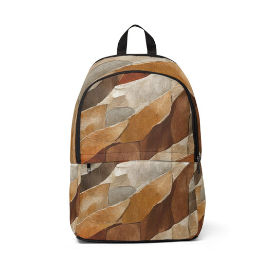 Fashion Backpack Waterproof Abstract Stone Print-0